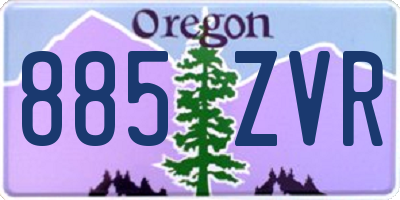 OR license plate 885ZVR