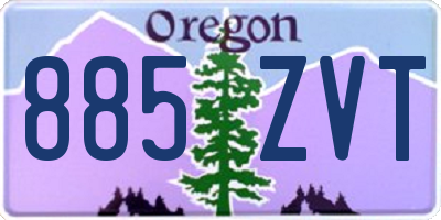 OR license plate 885ZVT