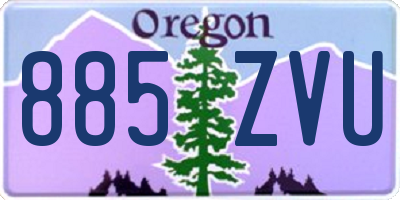 OR license plate 885ZVU