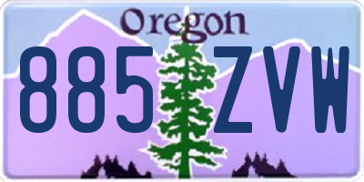 OR license plate 885ZVW