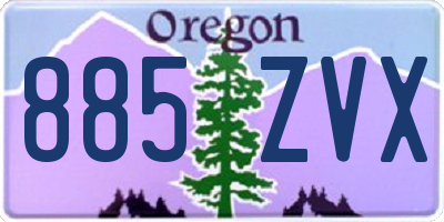OR license plate 885ZVX
