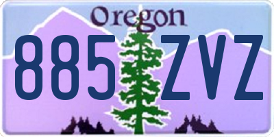 OR license plate 885ZVZ