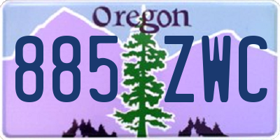 OR license plate 885ZWC