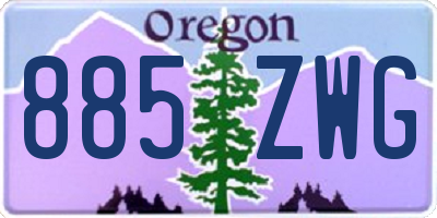 OR license plate 885ZWG
