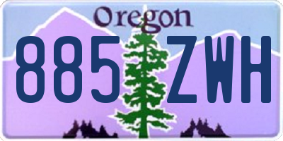 OR license plate 885ZWH