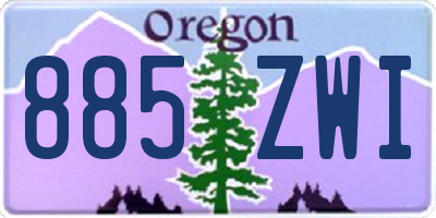 OR license plate 885ZWI