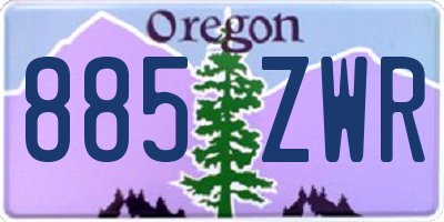 OR license plate 885ZWR