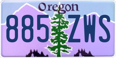 OR license plate 885ZWS