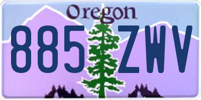 OR license plate 885ZWV