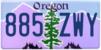 OR license plate 885ZWY