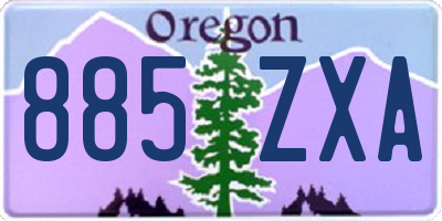 OR license plate 885ZXA