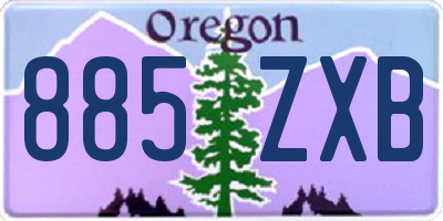 OR license plate 885ZXB
