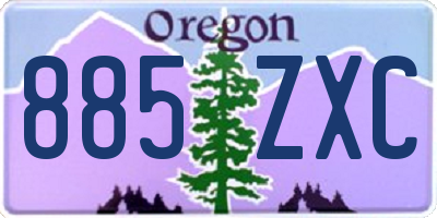 OR license plate 885ZXC