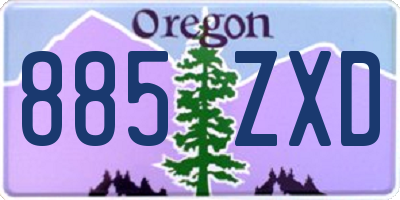 OR license plate 885ZXD