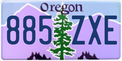 OR license plate 885ZXE