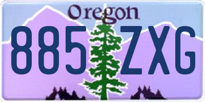 OR license plate 885ZXG