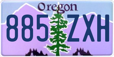 OR license plate 885ZXH