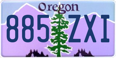 OR license plate 885ZXI