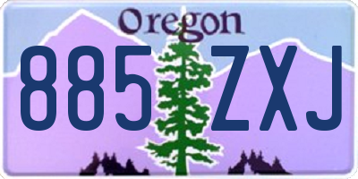 OR license plate 885ZXJ