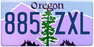 OR license plate 885ZXL