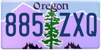 OR license plate 885ZXQ