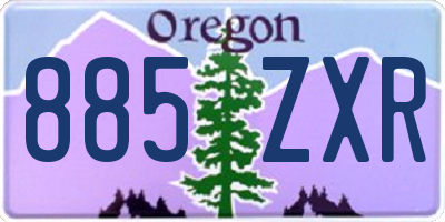 OR license plate 885ZXR