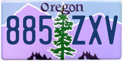 OR license plate 885ZXV
