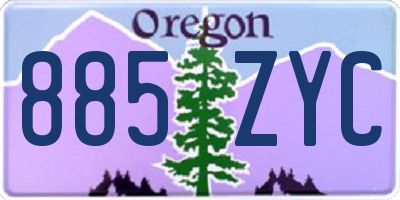 OR license plate 885ZYC
