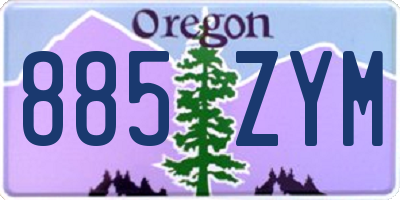 OR license plate 885ZYM