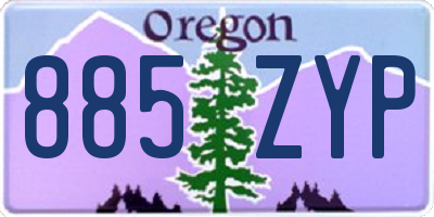 OR license plate 885ZYP