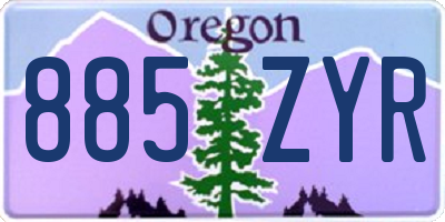 OR license plate 885ZYR