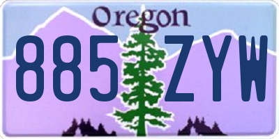 OR license plate 885ZYW