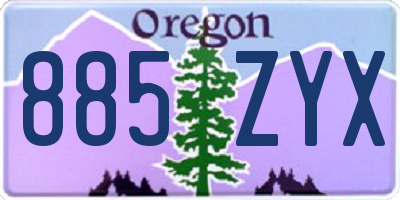 OR license plate 885ZYX