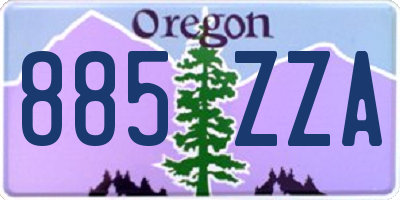 OR license plate 885ZZA