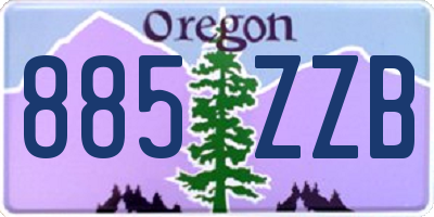 OR license plate 885ZZB