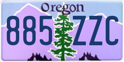 OR license plate 885ZZC