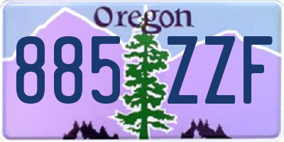 OR license plate 885ZZF