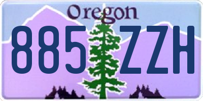 OR license plate 885ZZH
