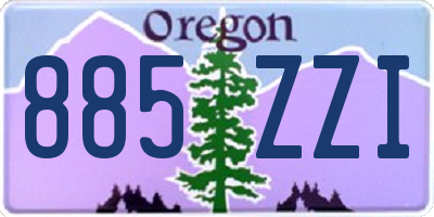 OR license plate 885ZZI