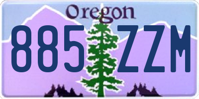 OR license plate 885ZZM