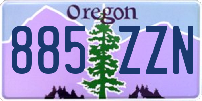 OR license plate 885ZZN