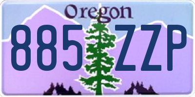 OR license plate 885ZZP