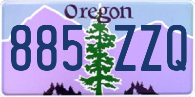 OR license plate 885ZZQ