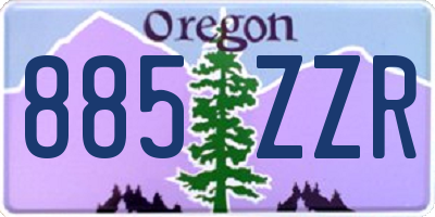 OR license plate 885ZZR