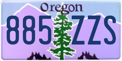 OR license plate 885ZZS