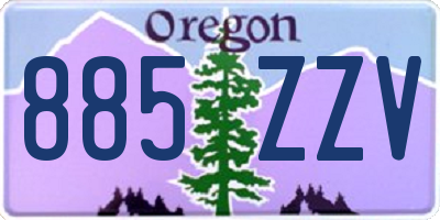OR license plate 885ZZV