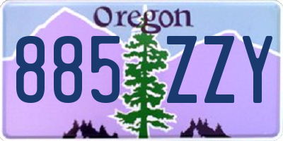 OR license plate 885ZZY