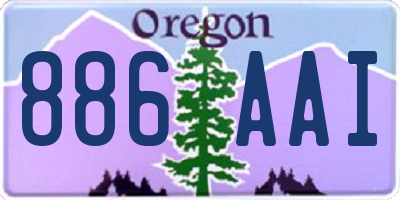 OR license plate 886AAI
