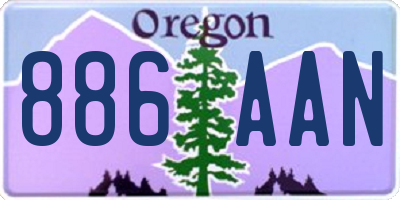 OR license plate 886AAN