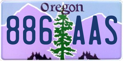 OR license plate 886AAS